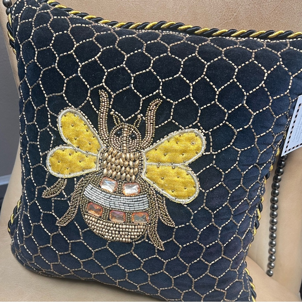 Queen Bee Black Throw Pillow
MacKenzie-Childs